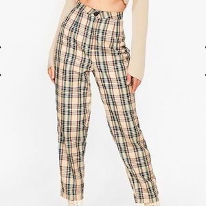Nasty Gal Plaid Pants